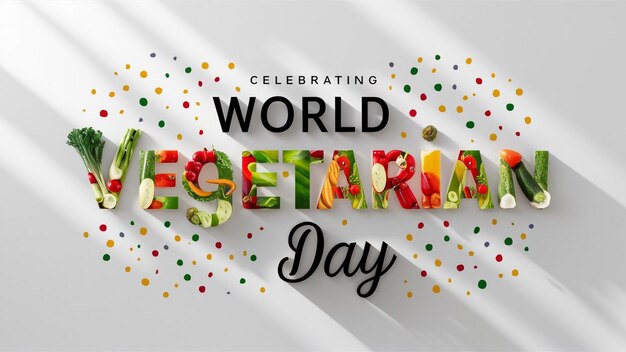 Vector world vegetarian day