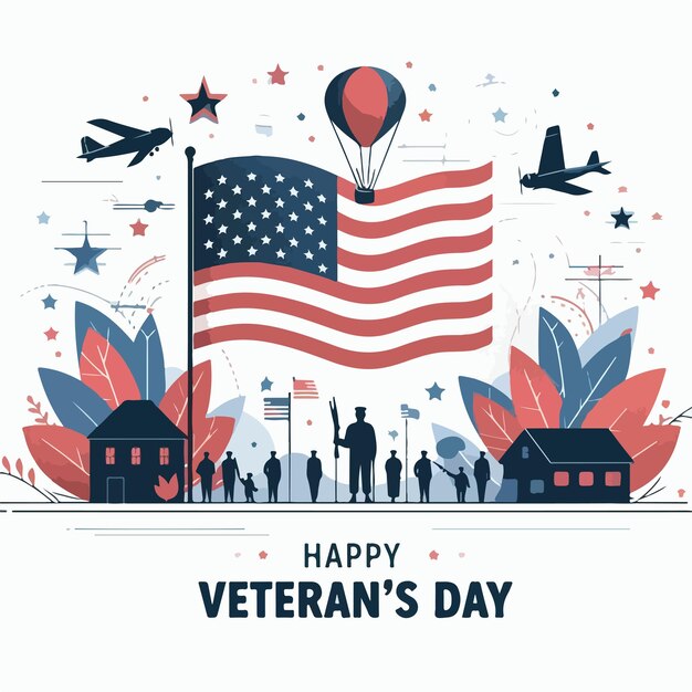 Vector world veterans day illustration vector image