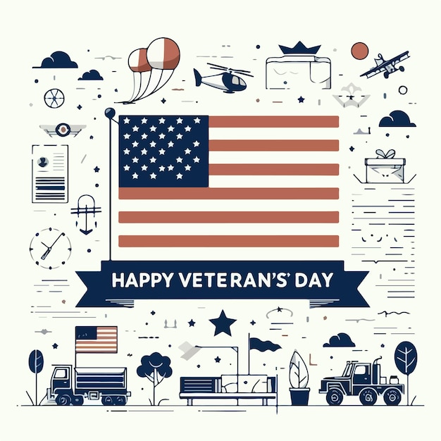 Vector world veterans day illustration vector image