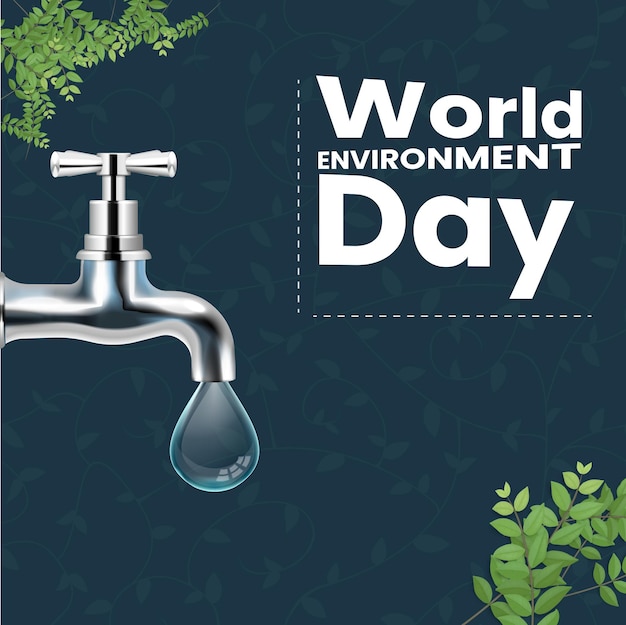 Vector world water day social media post water day social media post design recognizing world water day