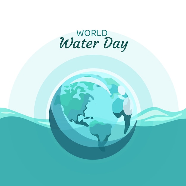 World water day vector illustration