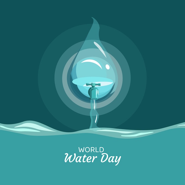 World water day vector illustration