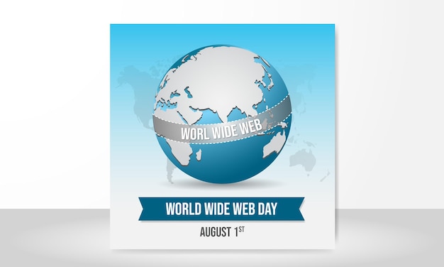 World wide web day august 1 background design