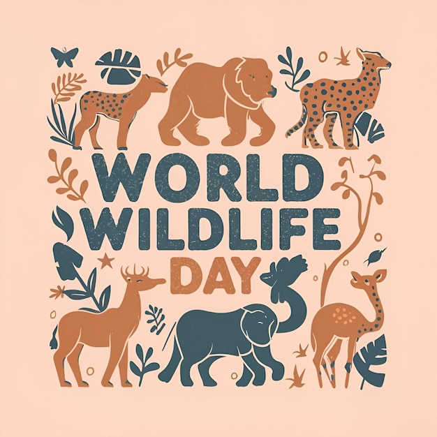 World Wildlife Day Stock Vector