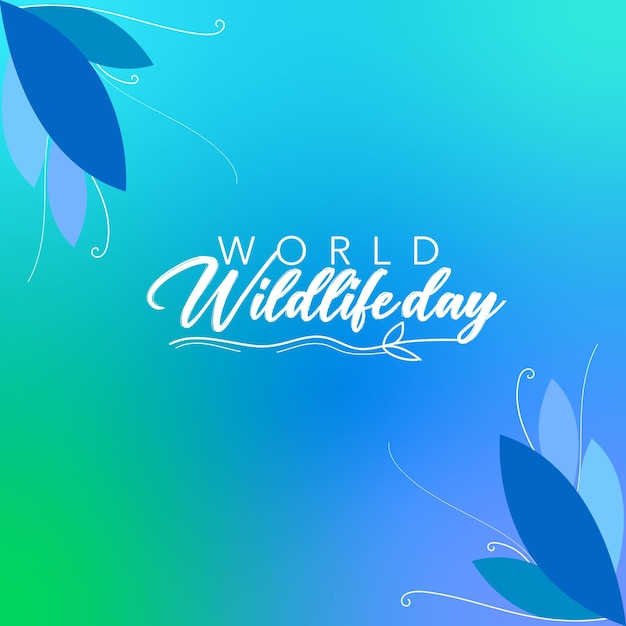 World Wildlife Day vector logo illustration. Suitable for Poster, Banners, background, campaign and