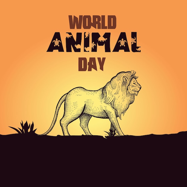 World Wildlife Day with the animal in forest