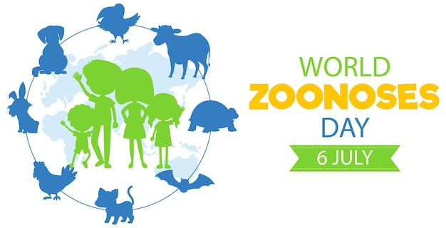 World zoonoses day banner design