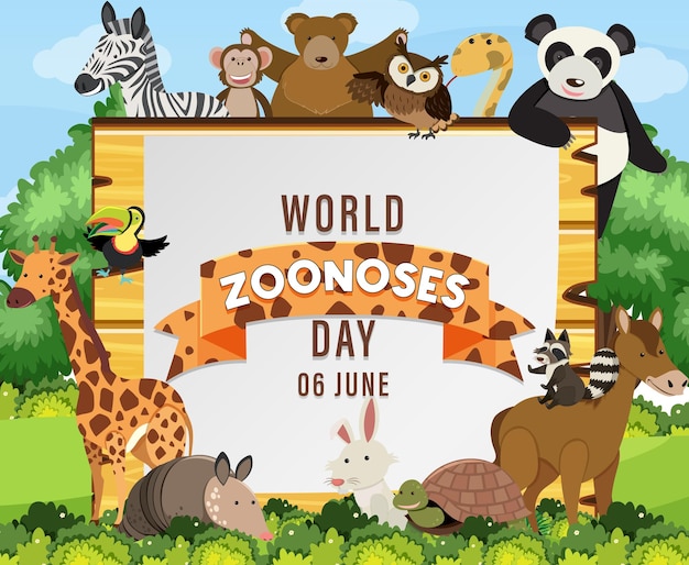 World zoonoses day poster design