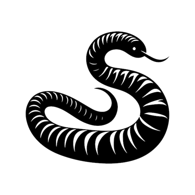 Worm silhouette vector illustration