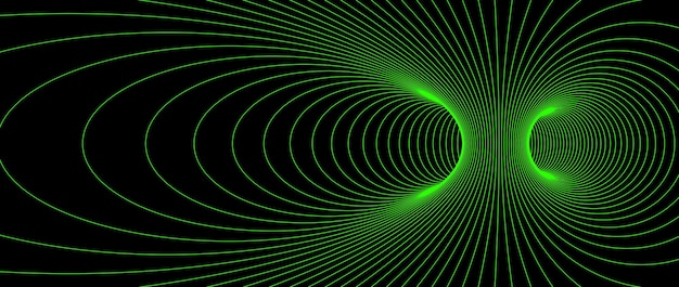 Wormhole wireframe structure Neon geometric outline grid tunnel backdrop 3D funnel vortex textured