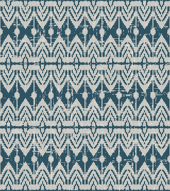 Worn out antique seamless pattern with Geometry  Woven Polygon Cross