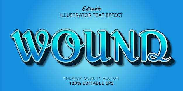 Wound Editable Text Style Effect