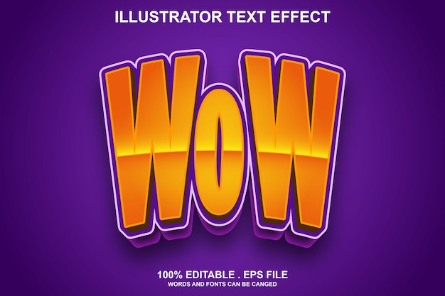 wow text effect editable