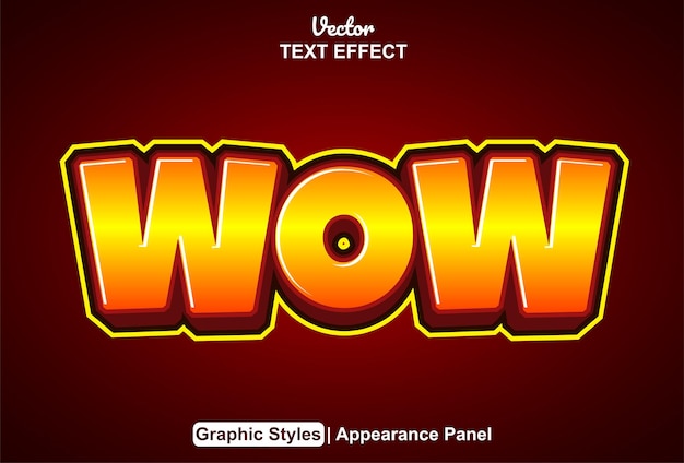 Wow text effect with graphic style and editable