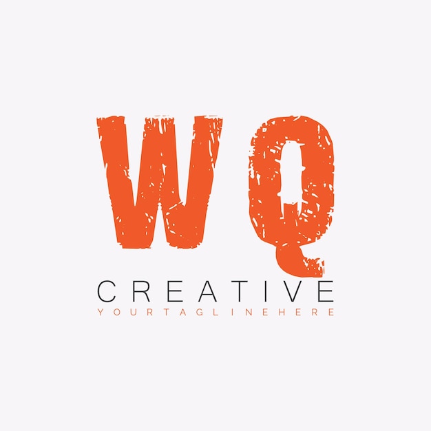 WQ initial monogram logo with letter creative design