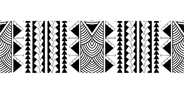 Wrap around arm polynesian tattoo design Pattern aboriginal samoan Vector illustration eps10