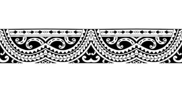 Wrap around arm polynesian tattoo design Pattern aboriginal samoan Vector illustration eps10