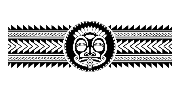 Wrap around arm polynesian tattoo design Pattern aboriginal samoan Vector illustration eps10