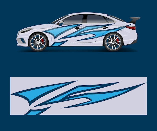 Wrap design for custom sport car Sport racing car wrap decal and sticker design