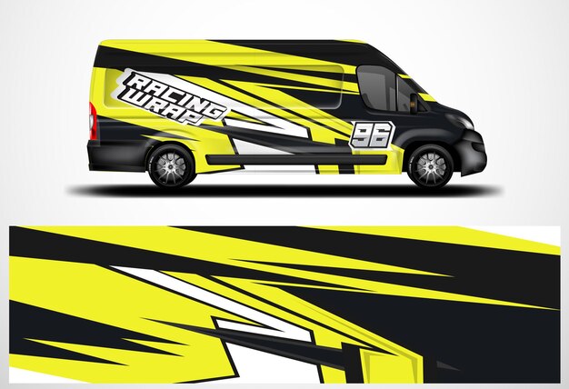 Wrap Van Design Vector