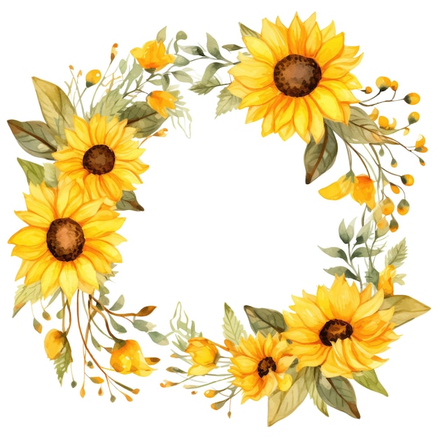 a wreath of sunflowers with the words quot sunflower quot on it