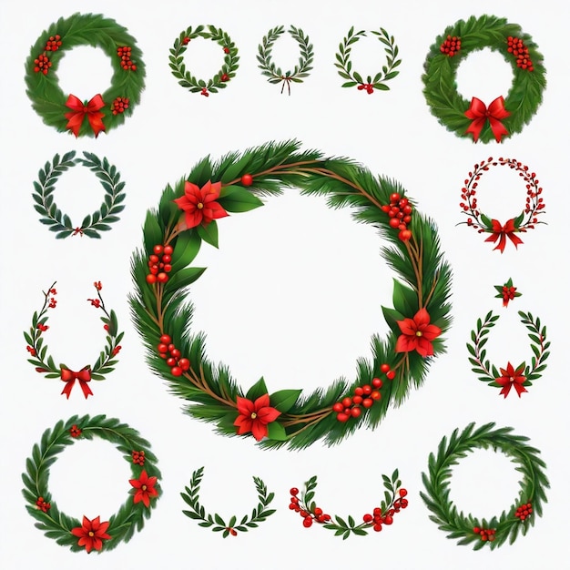 Vector a wreath with a wreath that says christmas on it