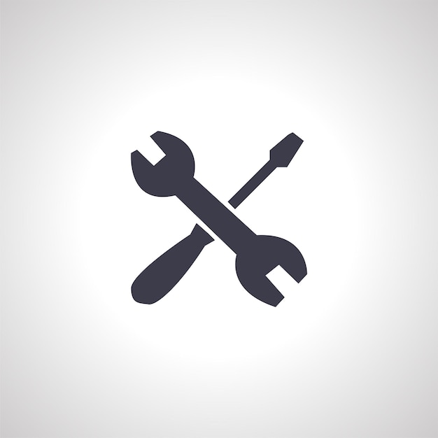 Wrench screwdriver cross icon service icon