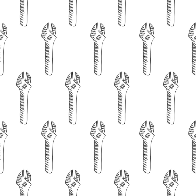 wrench seamless vector pattern