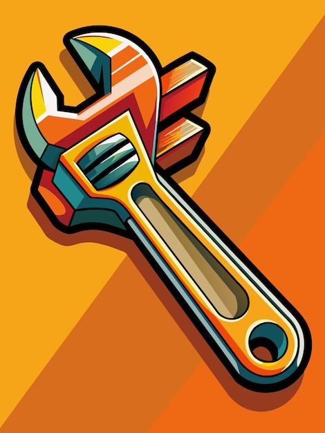 Vector wrench vector graphics illustration eps source file format lossless scaling icon design