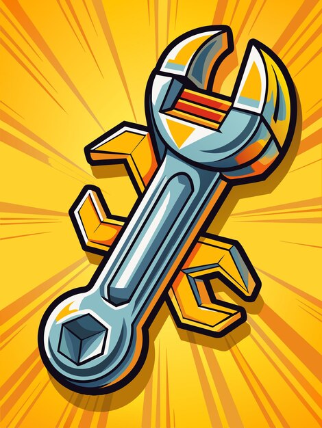 Vector wrench vector graphics illustration eps source file format lossless scaling icon design