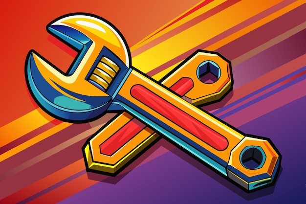 Vector wrench vector graphics illustration eps source file format lossless scaling icon design