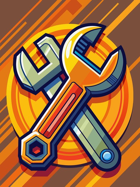 Vector wrench vector graphics illustration eps source file format lossless scaling icon design