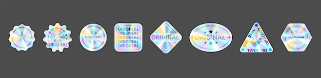 Wrinkled holographic stickers rainbow hologram foil labels