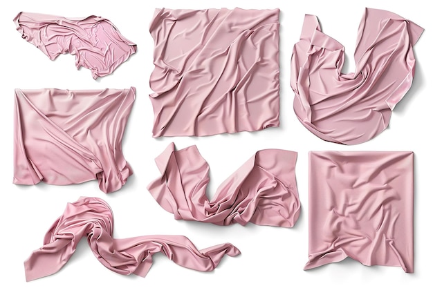 wrinkled pink cotton bed linen pillows morning messy