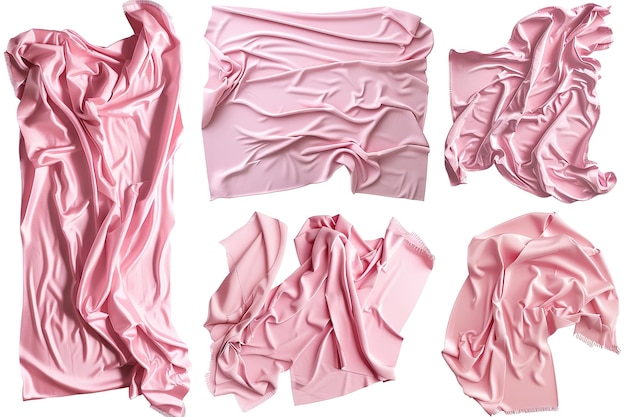 wrinkled pink cotton bed linen pillows morning messy