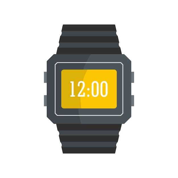 Wristwatch icon Flat illustration of wristwatch vector icon isolated on white background