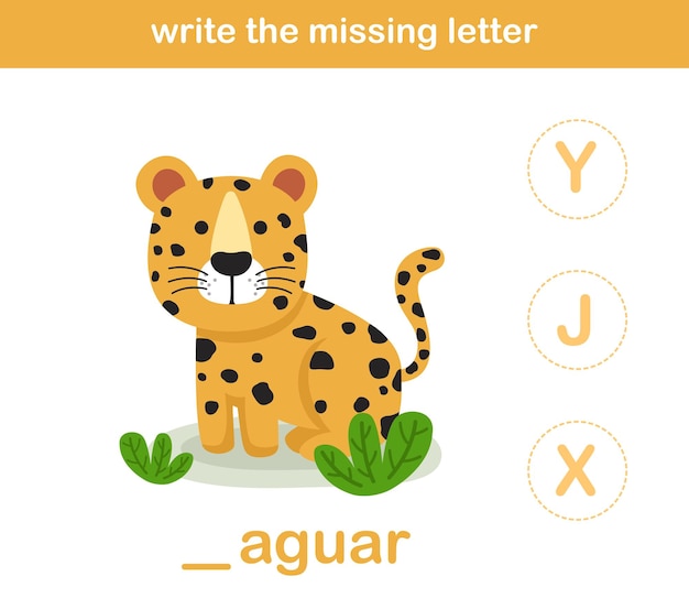 Write the missing letterillustration vector