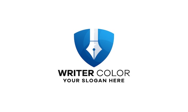 Writer Gradient Logo Template