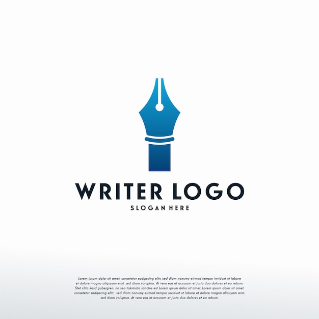 Writer logo designs vector, Simple Pen logo symbol template, Logo symbol icon