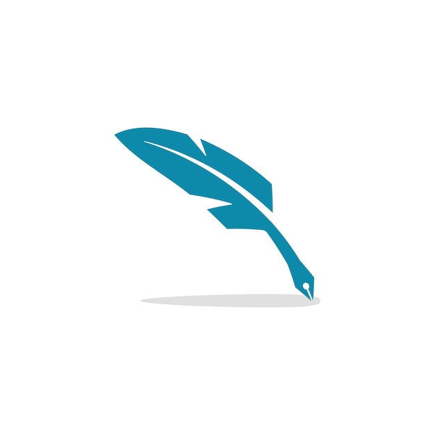 Writer Notary Feather Pen Logo