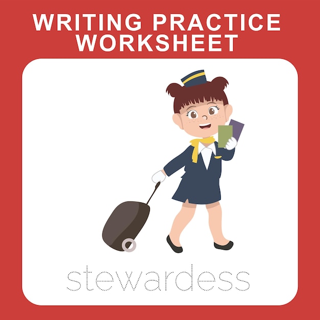 Writing practice worksheet. Educational printable sheet for children. Exercises lettering game for k