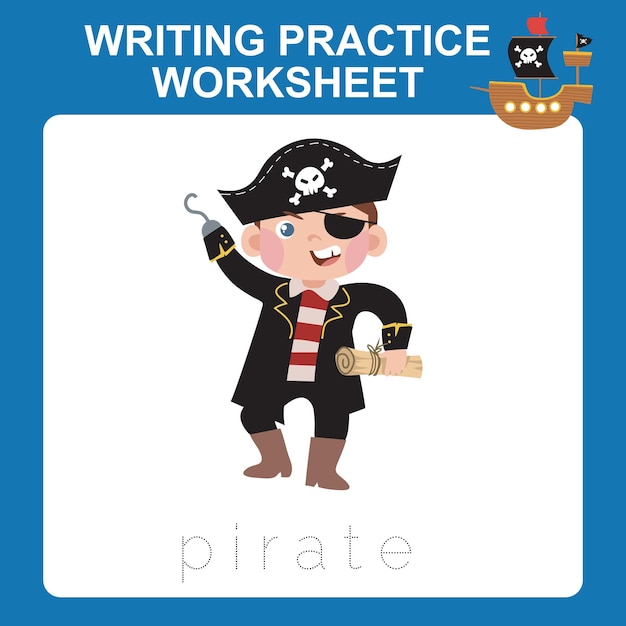 Writing Practice Worksheet Educational worksheet for preschool Printable activity page for kids