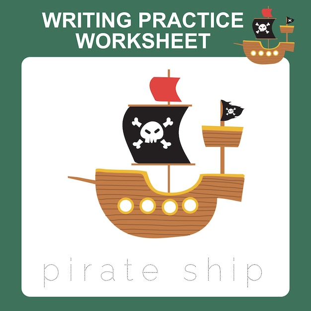 Writing Practice Worksheet Educational worksheet for preschool Printable activity page for kids