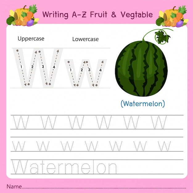  writing a-z Fruit & Vegetables W