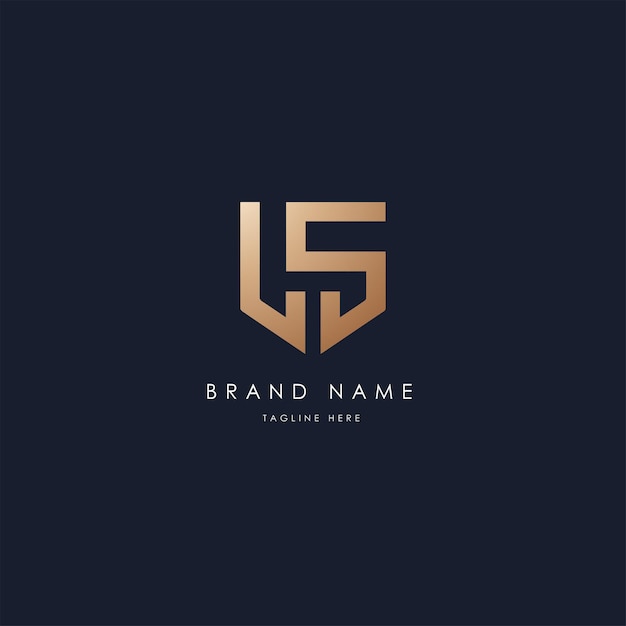 WS vector logo design vector image alphabetic luxury golden style