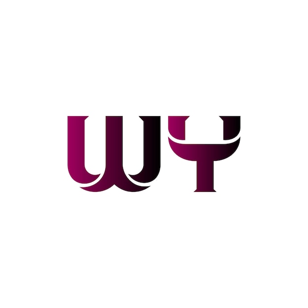 wy initial logo modern