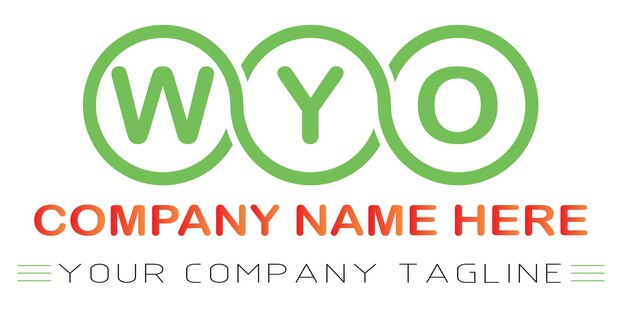 Vector wyo letter logo design