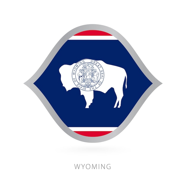 Wyoming national team flag in style for international basketball competitions