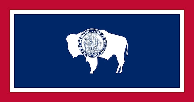 Wyoming state flag vector illustration