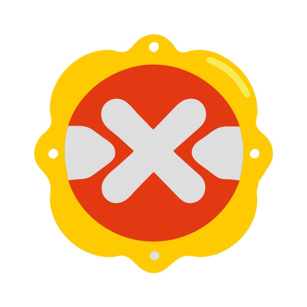 x icon colored shapes